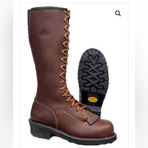 Brand new, never worn Thorogood 16 hole unlined lineman’s boots